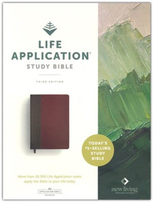 NLT Life Application Study Bible, Third Edition--soft leather-look, brown/mahogany (red letter)