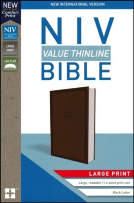NIV Value Thinline Bible Large Print, Imitation Leather