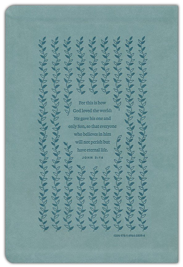 NLT Large Print, Premium Value Thinline Bible, Filament Enabled, Eucalyptus Teal