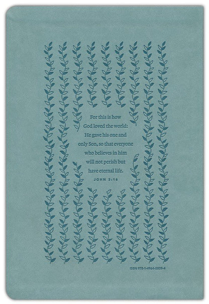 NLT Large Print, Premium Value Thinline Bible, Filament Enabled, Eucalyptus Teal
