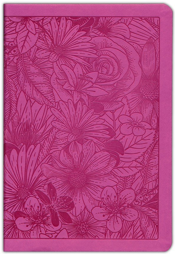 NLT Large Print, Premium Value Thinline Bible, Filament Enabled, Garden Pink