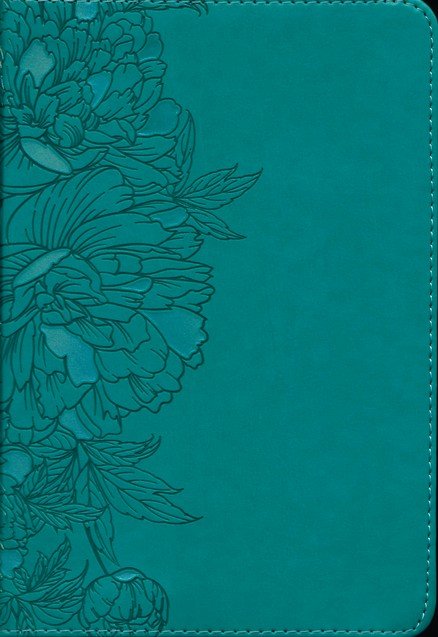 NLT Compact Giant Print Bible, Filament Enabled Edition (Red Letter, LeatherLike, Peony Rich Teal)