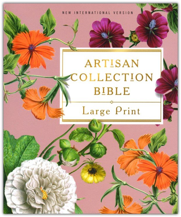 NIV Artisan Collection Bible, Large Print--soft leather-look, blush floral