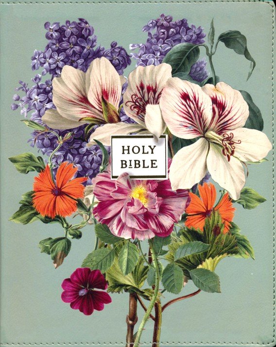 NIV Artisan Collection Bible, Large Print--soft leather-look, sage floral