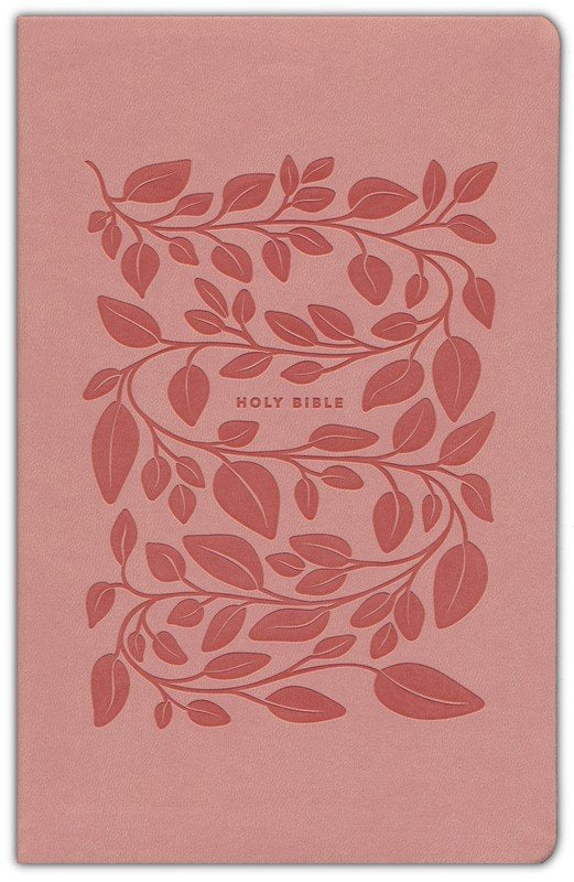 NLT Premium Value Thinline Bible, Filament-Enabled, soft leather-look, dusty pink vines