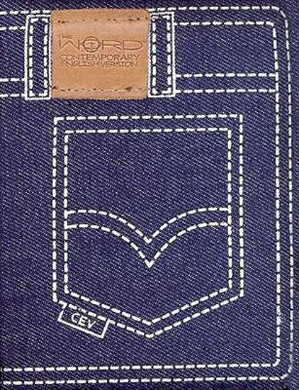 CEV The Word, Compact Denim Zip Bible image 0
