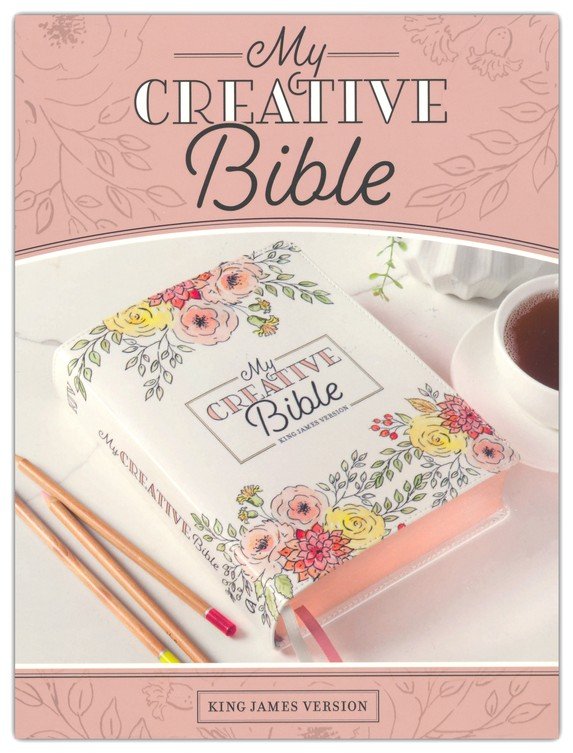 KJV My Creative Bible, soft leather-look, white floral