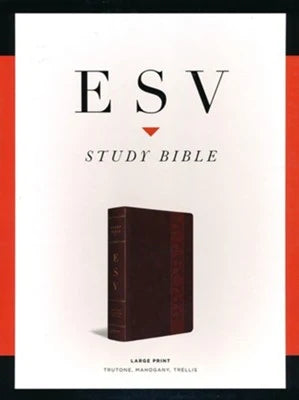 ESV Study Bible Large Print mahogany trellis trutone
