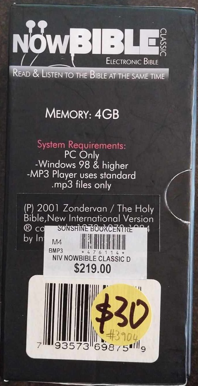 NIV Now Bible Classic, Electronic Bible, Handheld Mini Player image 1