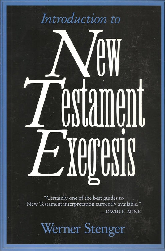 Introduction to New Testament Exegesis by Werner Stenger image 0
