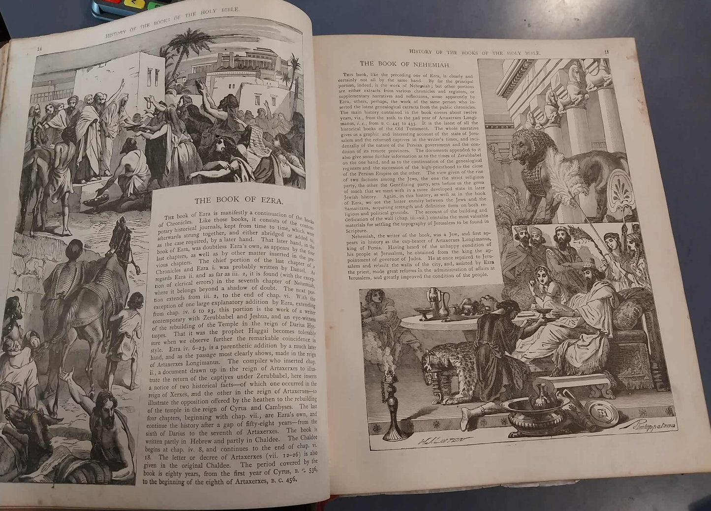 Holy Bible, Large Family or Pulpit Bible, with Illustrations, 19th Century
