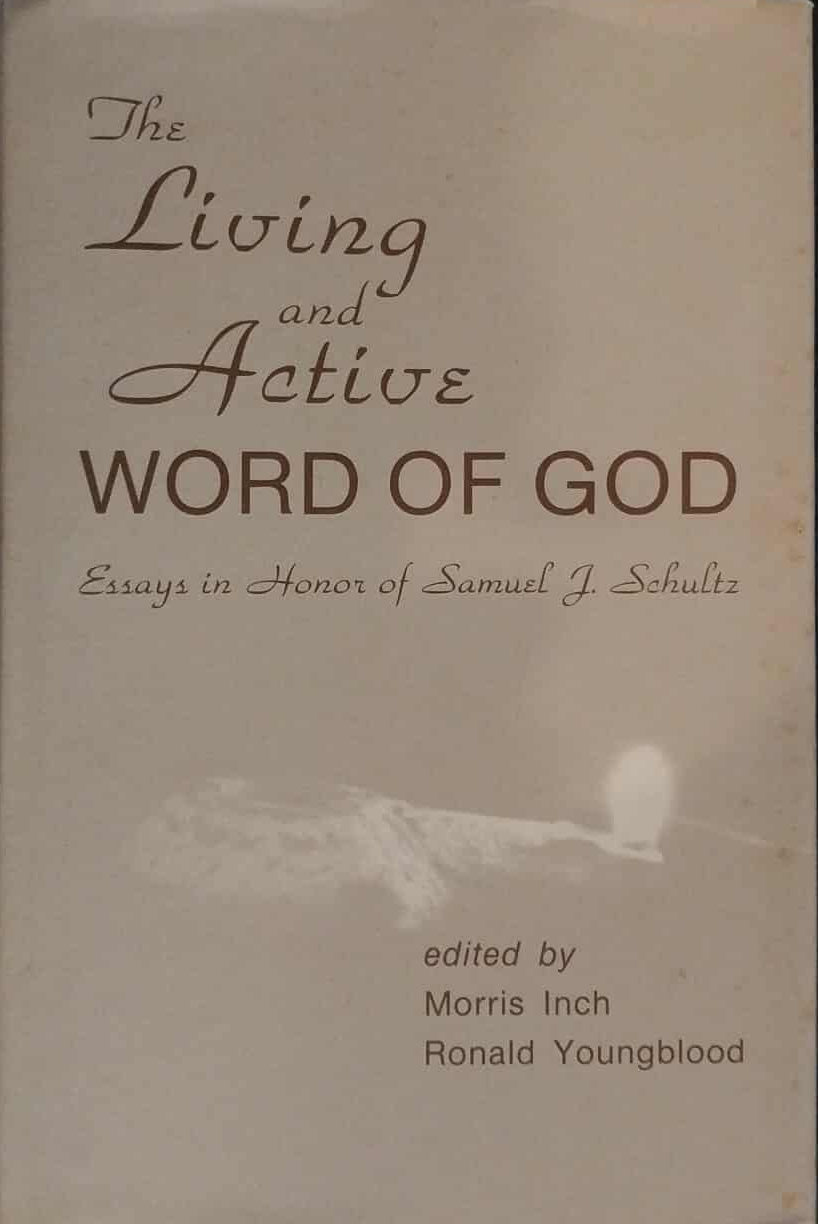 Book titled 'The Living and Active Word of God' on a dark background