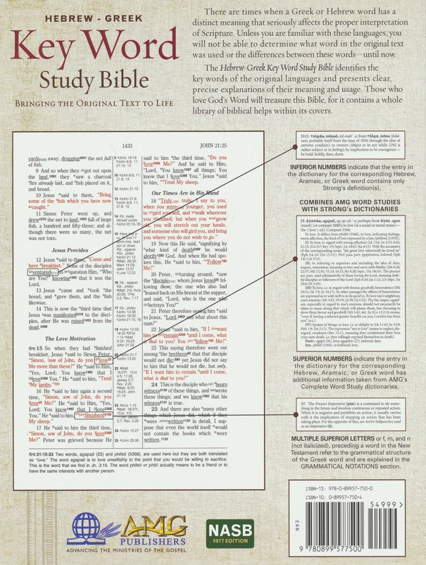 Key Word Study Bible NASB, Hardcover