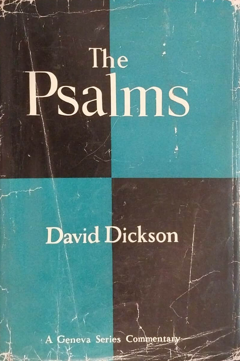 Book cover of 'The Psalms' by David Dickson with a checkered design on a dark background