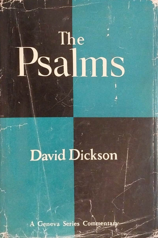 Book cover of 'The Psalms' by David Dickson with a checkered design on a dark background