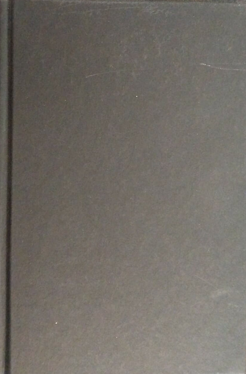 Dark gray book with a textured cover on a matching background