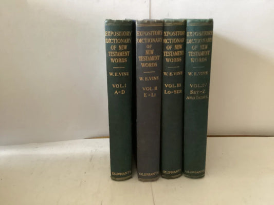 Expository Dictionary of New Testament Words 4 Volumes by W.E. Vine