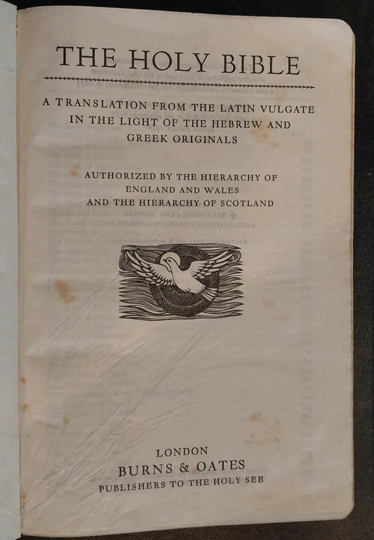 Holy Bible: Translation from the Latin Vulgate image 1