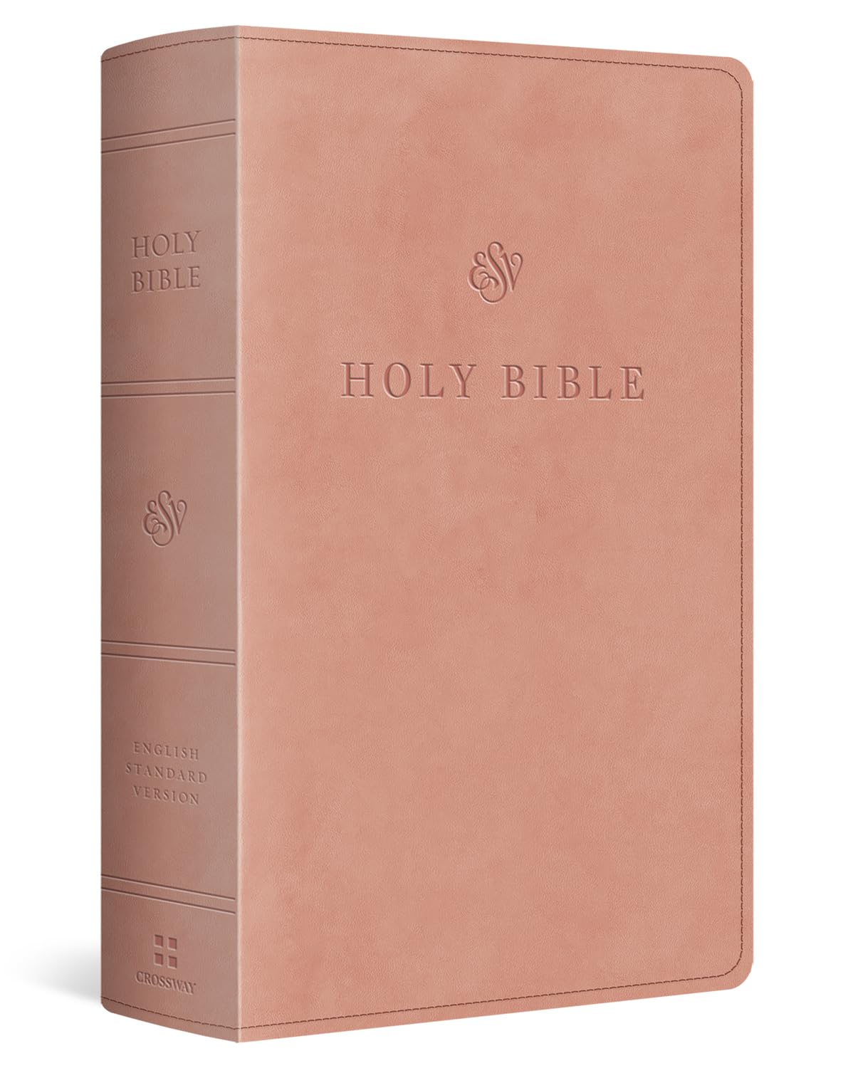 ESV Giant Print Personal Size Bible--soft leather-look, blush rose