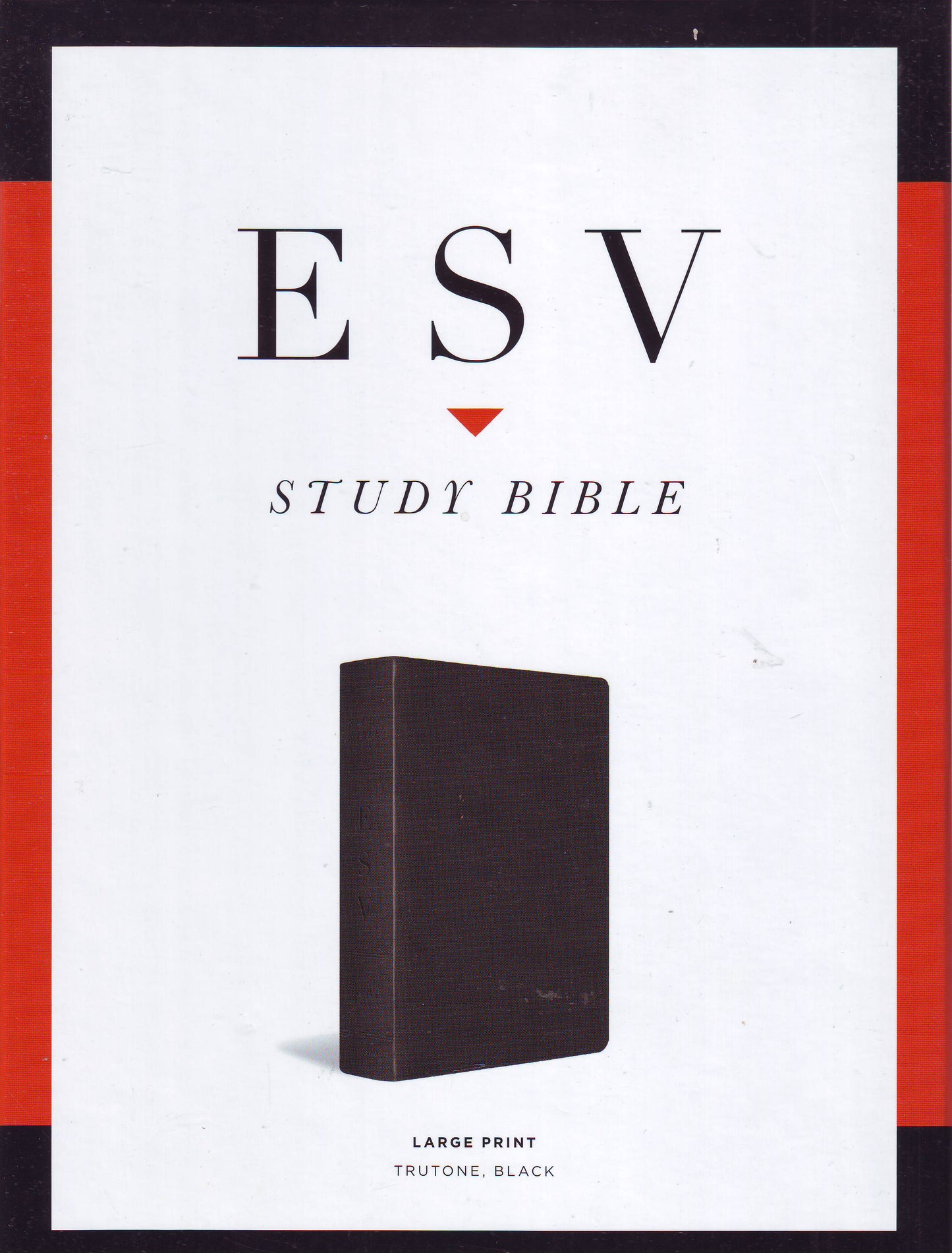 ESV Large-Print Study Bible, soft leather-look, black
