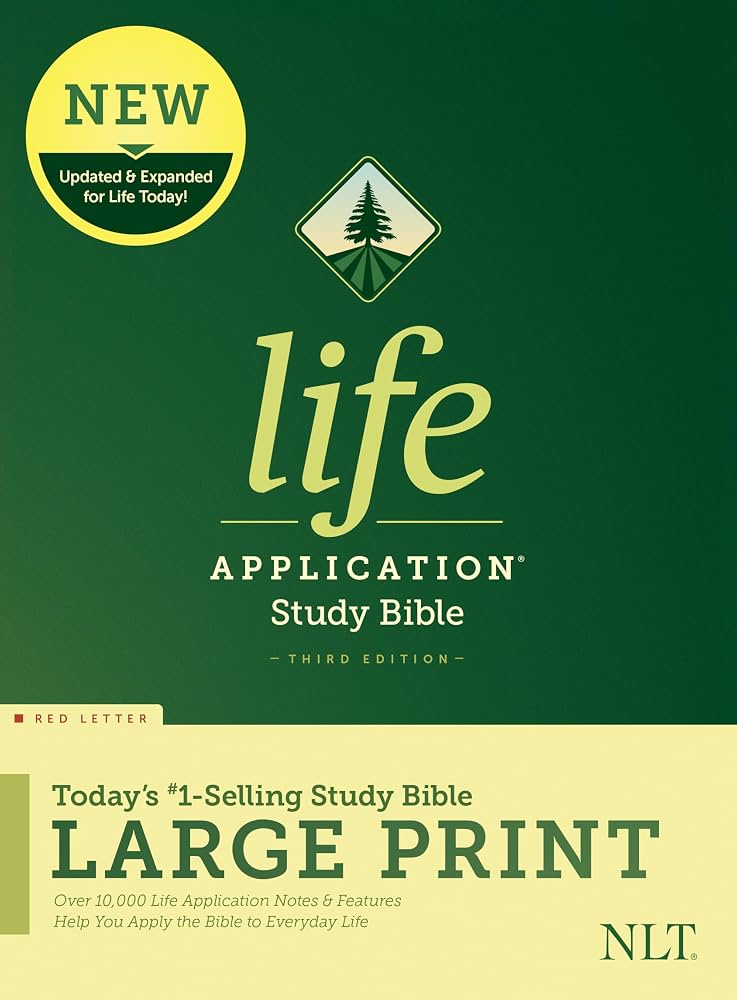 NLT Life Application Study Bible, Large Print, Third Edition, Hardcover, red letter
