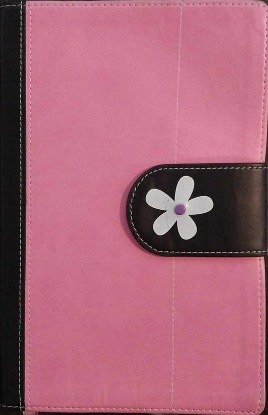 NIV FaithGirlz Bible, Duo-Tone Pink and Black, Magnetic Closure image 0