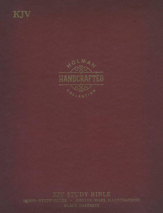 KJV Full-Color Study Bible, Holman Handcrafted Collection, premium goatskin, black