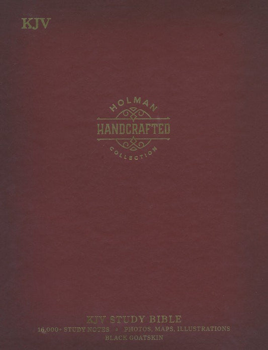 KJV Full-Color Study Bible, Holman Handcrafted Collection, premium goatskin, black