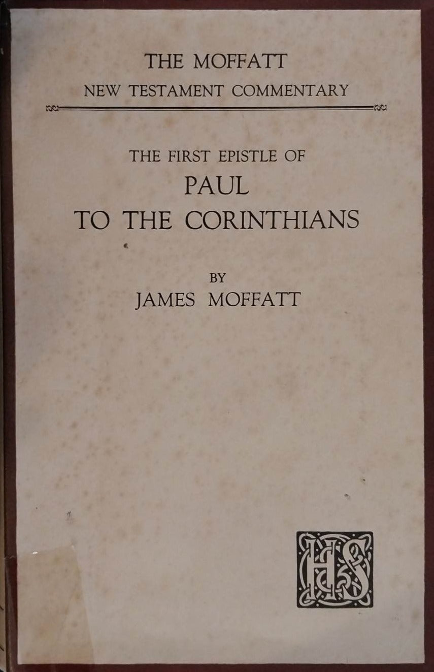 First Epistle of Paul to the Corinthians by James Moffatt image 0