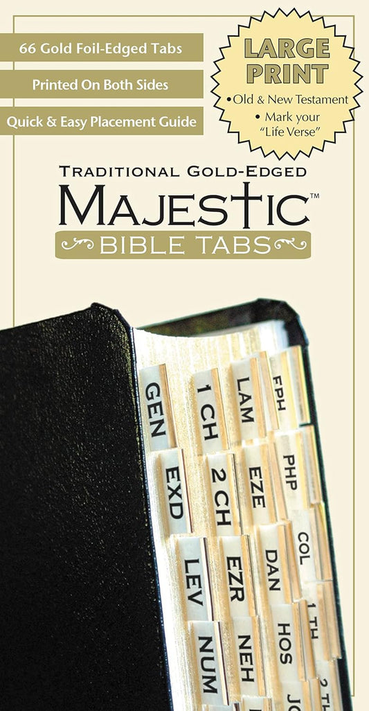 Majestic Bible Tabs: Traditional Gold-Edged, Large Print