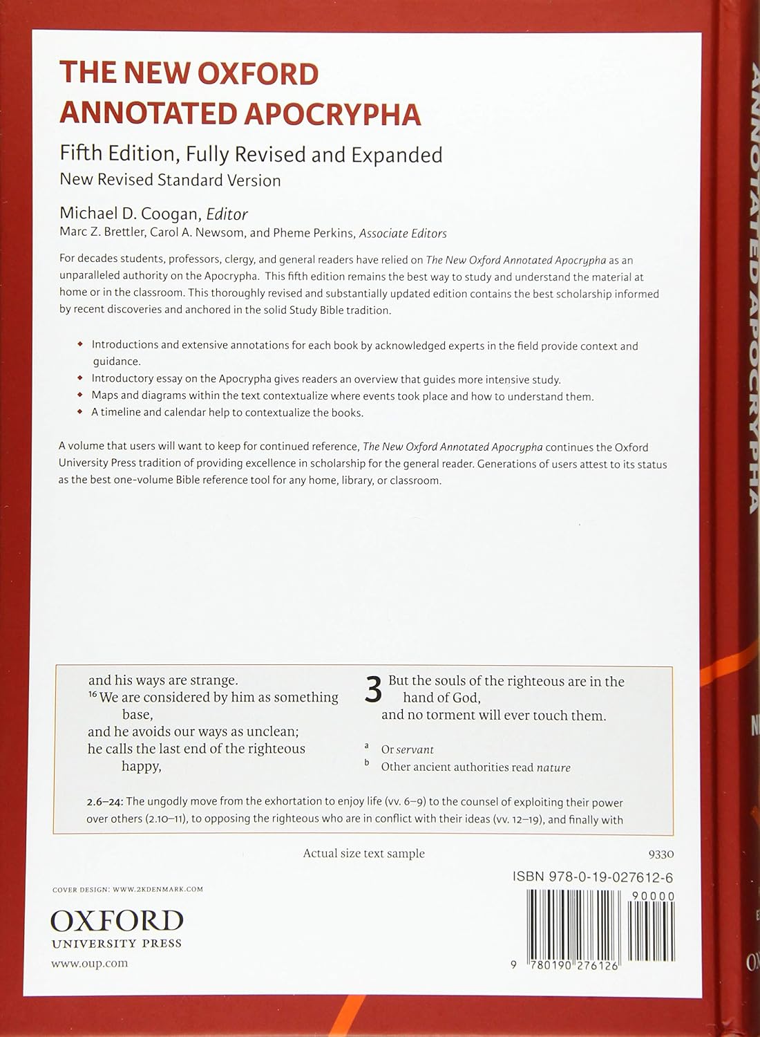 The New Oxford Annotated Apocrypha: New Revised Standard Version by Coogan (Author), Brettler (Editor), Newsom (Editor), Perkins (Editor)