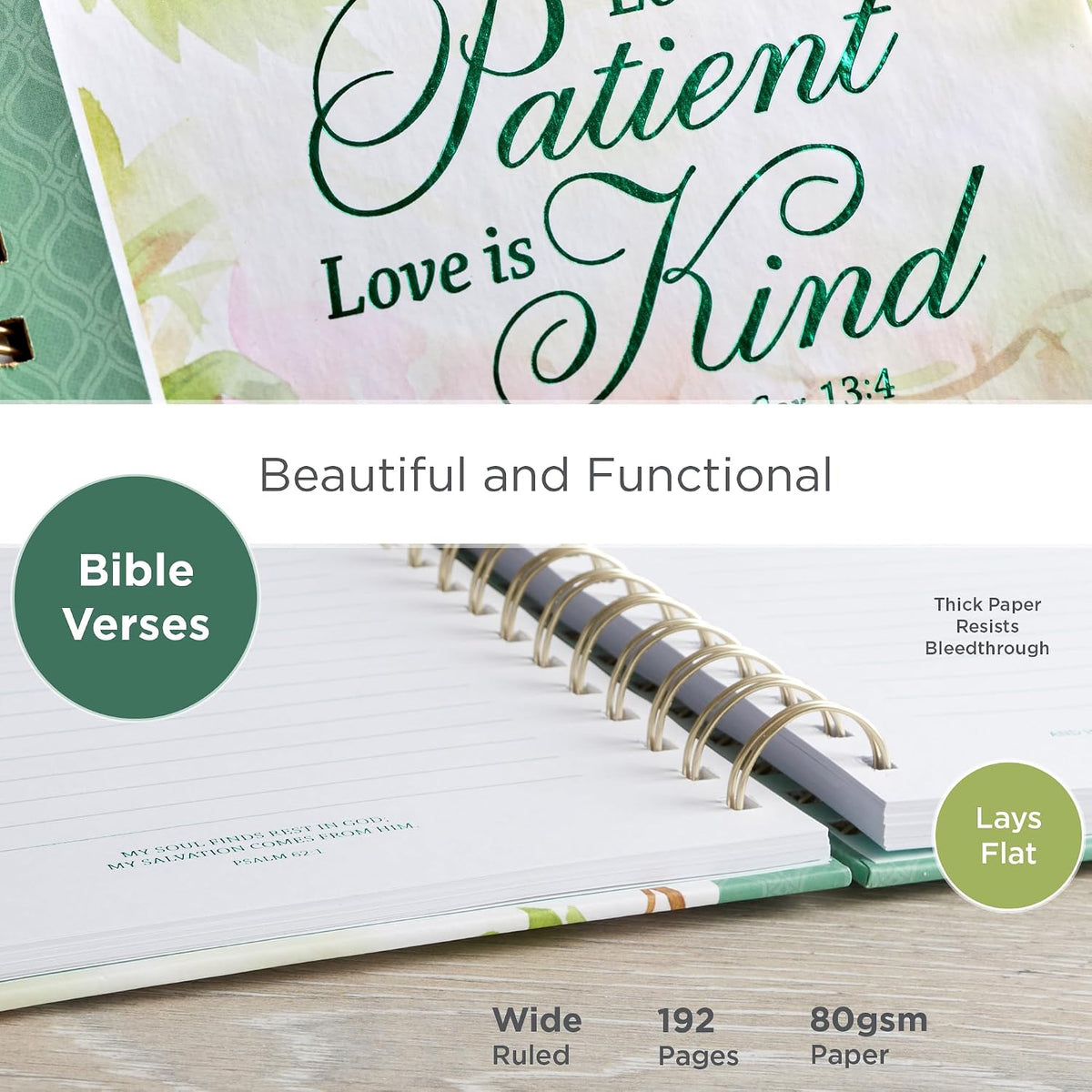 Journal: Love Is Patient, A5 Spiralbound