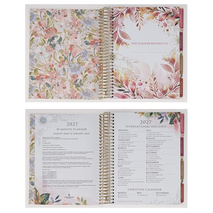 2027 18-Month Planner: Pray More, Worry Less (starts August 2026)