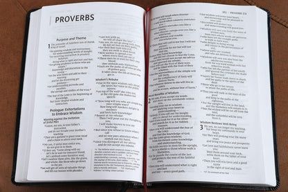 NIV Thinline Bible, Large Print, Black Bonded Leather
