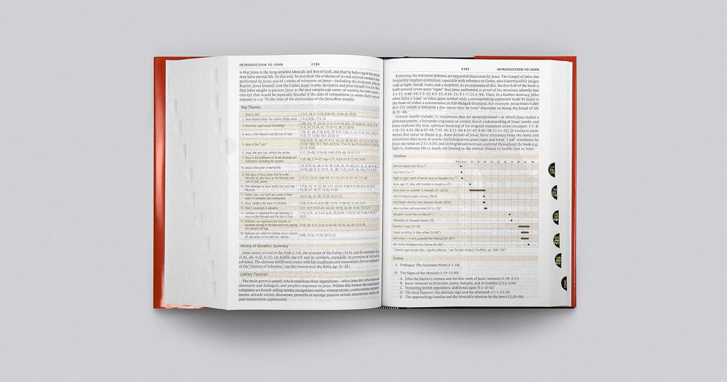 ESV Large Print Study Bible, Hardcover, Thumb Index