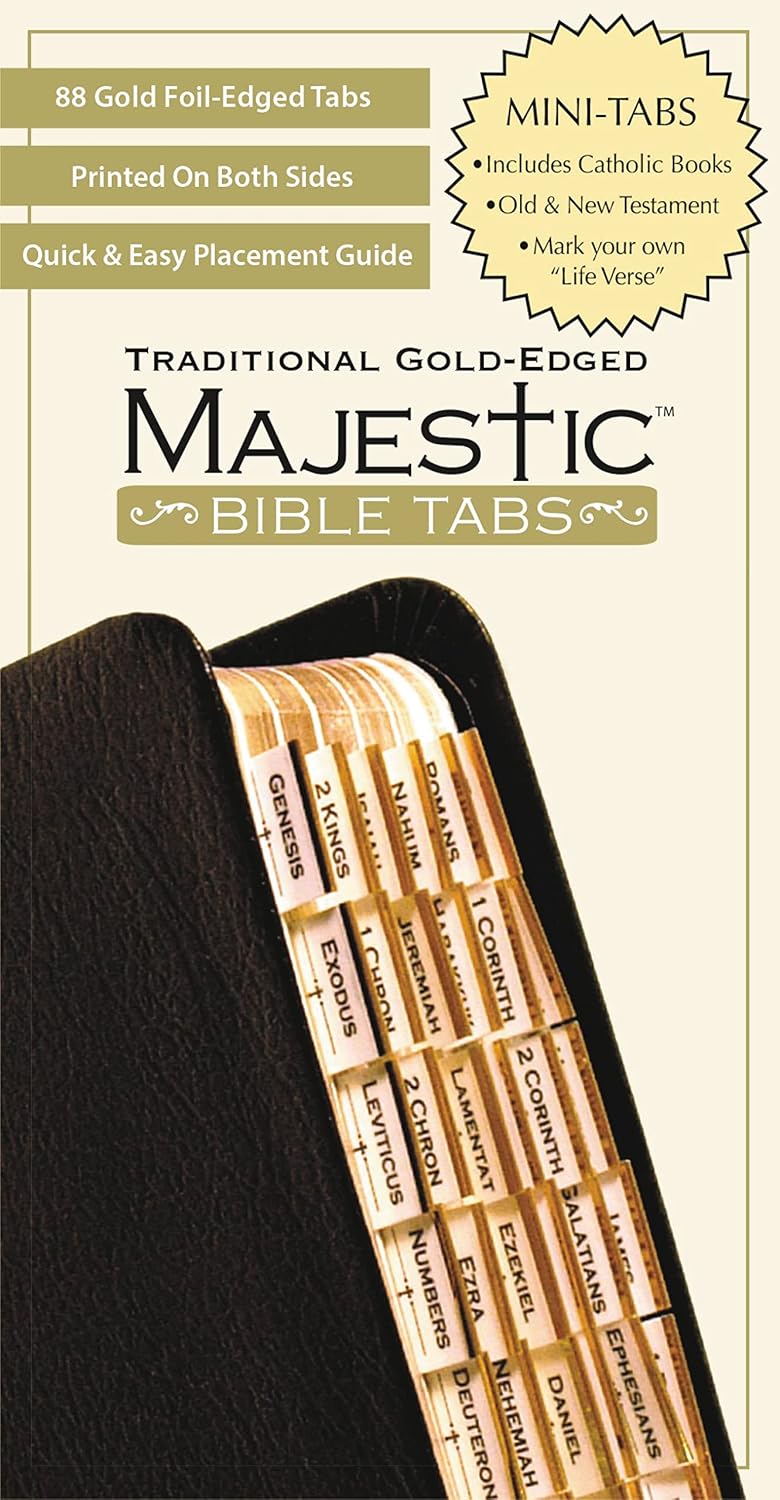 Majestic Bible Tabs: Traditional Gold-Edged Mini-Tabs