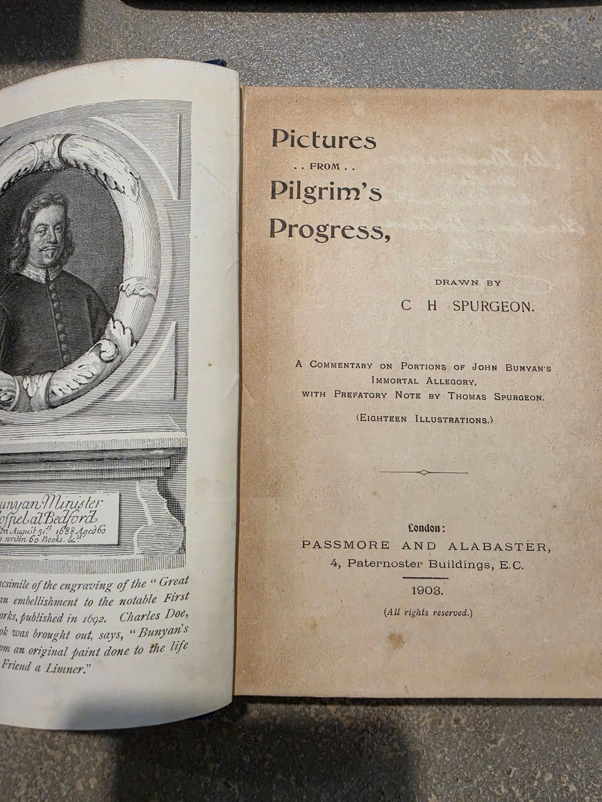 Pictures from Pilgrim's Progress by Charles Haddon Spurgeon 1st ed.