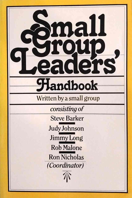 Small Group Leaders' Handbook, written by a small group image 0