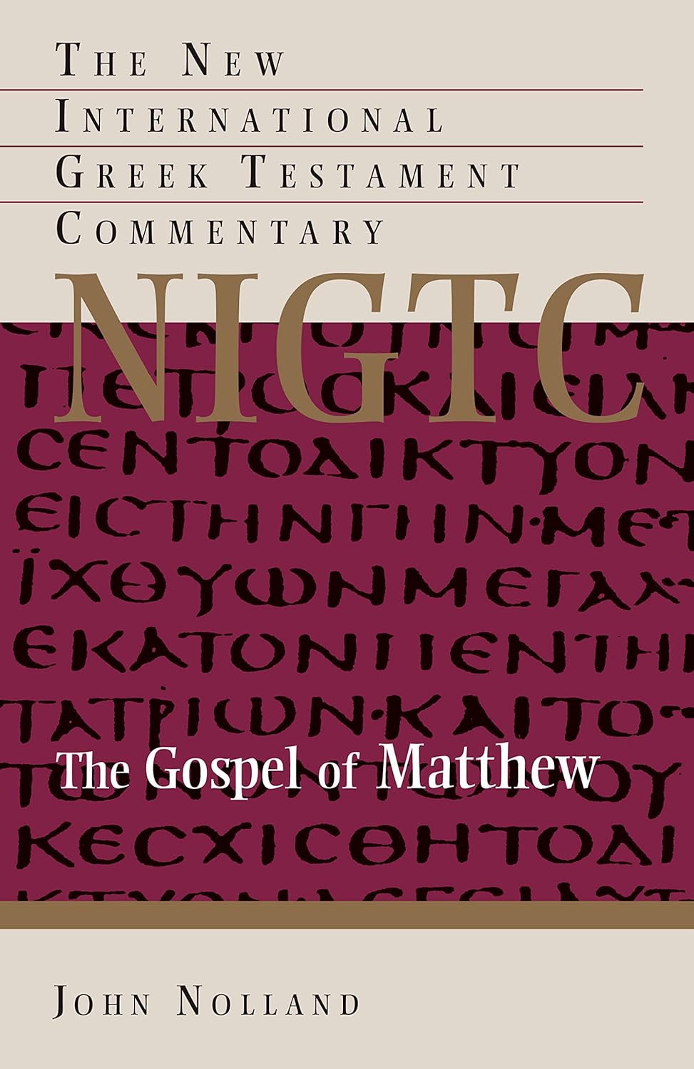 The Gospel of Matthew (NIGTC) by John Nolland image 0