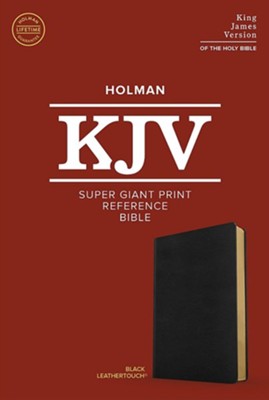 KJV Super Giant-Print Reference Bible, soft leather-look, black