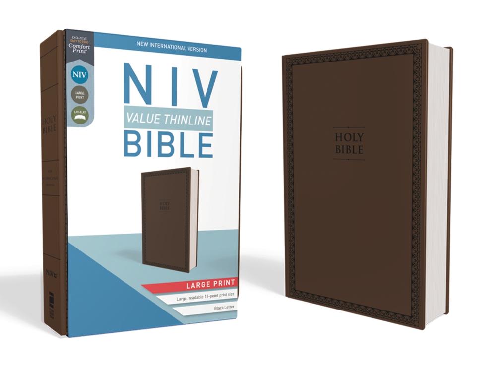 NIV Value Thinline Bible Large Print, Imitation Leather