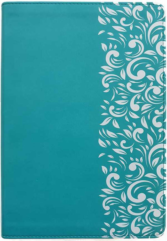 NLT Bible Turquoise White Swirls Flexitone