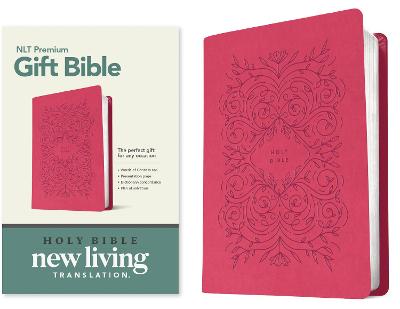 NLT Premium Gift Bible Very Berry Pink Vines