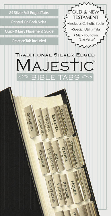 Majestic Bible Tabs: Traditional Silver-Edged
