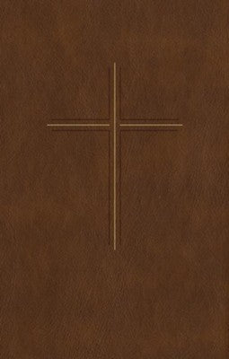 Message Devotional Bible, Brown Cross Leather Look image 1