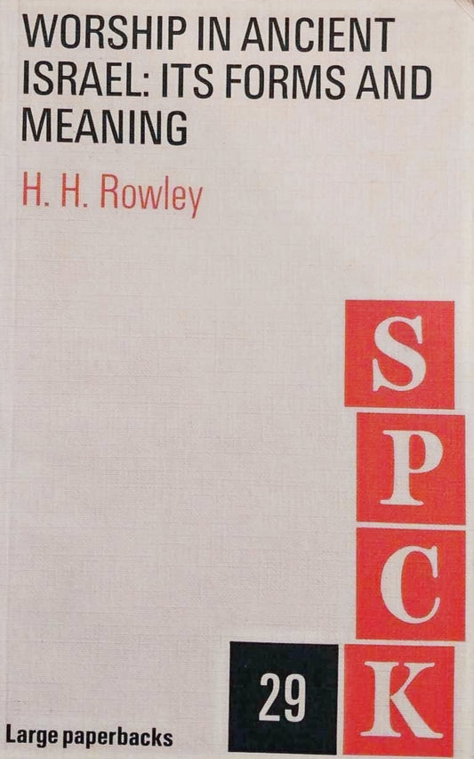 Worship in Ancient Israel by H.H. Rowley image 0