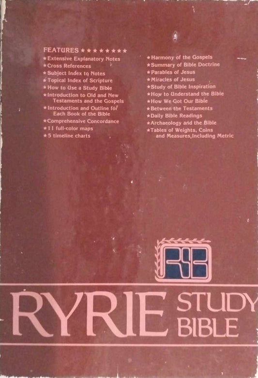 KJV Ryrie Study Bible, Leather Cover image 0