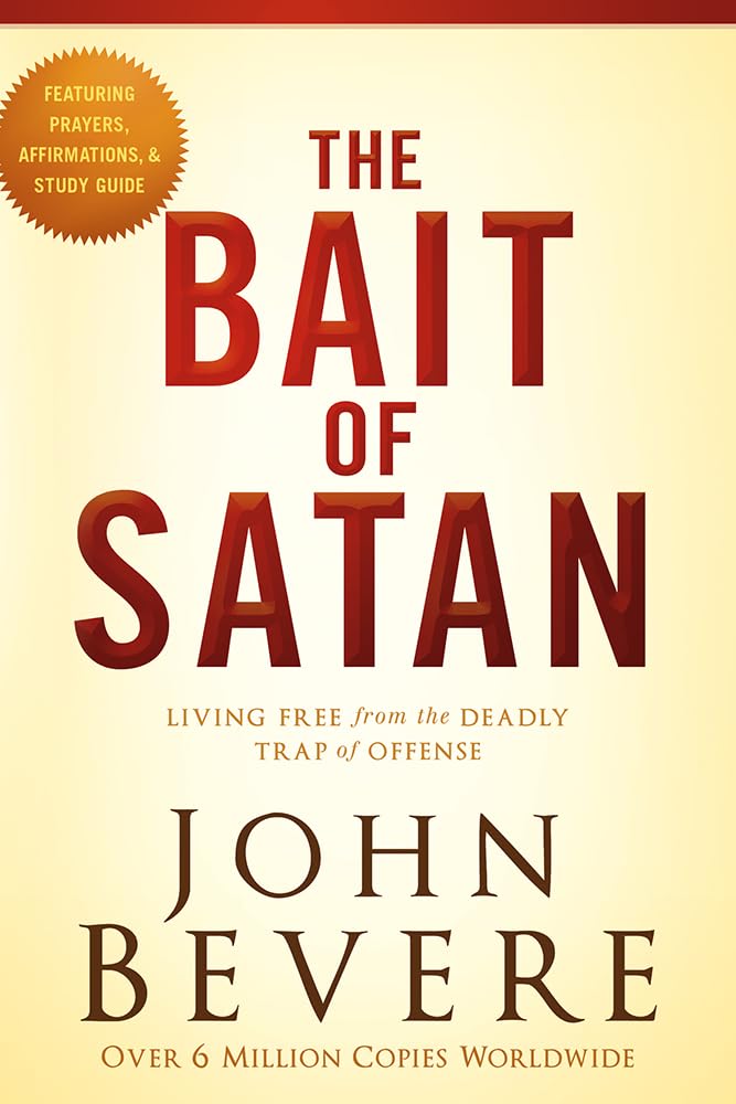 Book cover of 'The Bait of Satan' by John Bevere with a beige background and red text.