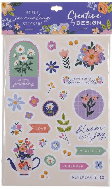 Bible Journaling Stickers: Bloom Wildly (3 Sheets)