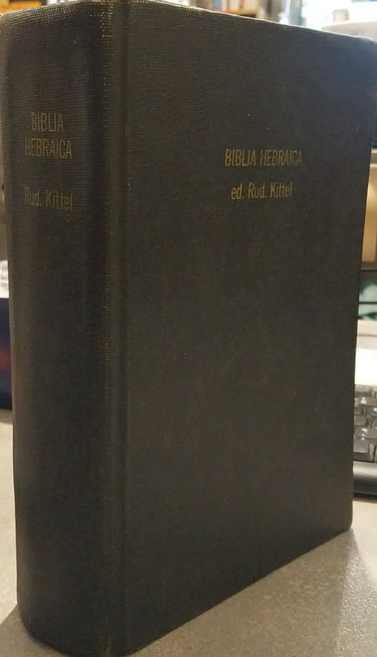 Biblia Hebraica, Hebrew Bible edited by Rudolf Kittel